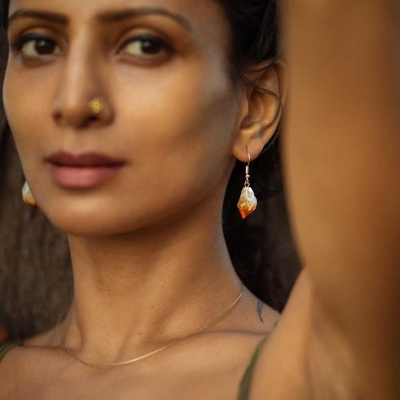 Handmade Citrine Crystal Earrings for Confidence and Self-Love - Picture 4 of 4